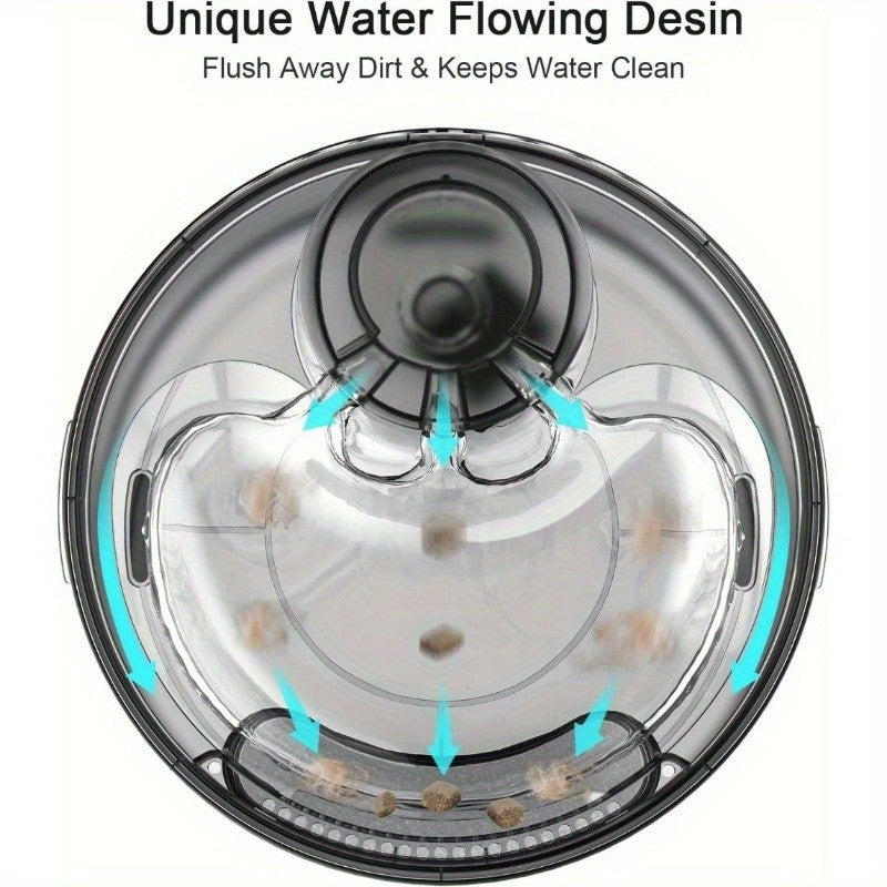 Automatic Pet Water Fountain 1.3-2 Gallon USB Low Voltage with Splatter Guard & Cleaning Kit - Dog Cat Multi-Pet Drinking Dispenser