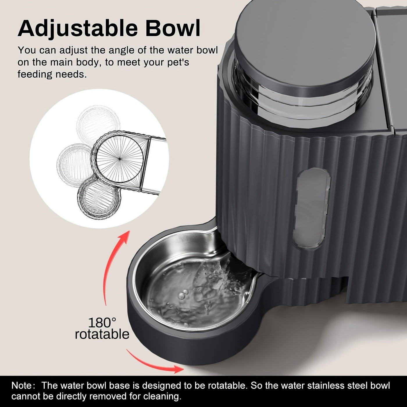 Dog Water Dispenser & Feeder 2-in-1 Set 1.6 Gallon – Automatic Gravity No Electricity 304 Stainless Steel Bowl, Removable Washable for Small Medium Large Dogs