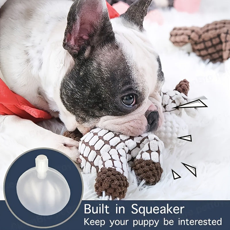 6-Piece Squeaky Plush Dog Toy Set – Cute Animal Shape Chew Toys for Small & Medium Dogs, Interactive Teething & Teeth Cleaning Toys, Anxiety Relief Pet Toy Bundle