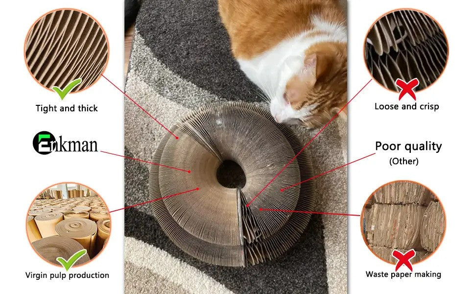 Foldable Cat Scratch Board Organ Shape – Multi-Position Cardboard Scratcher with Magnetic Closure, Catnip Compatible, Durable Interactive Cat Toy
