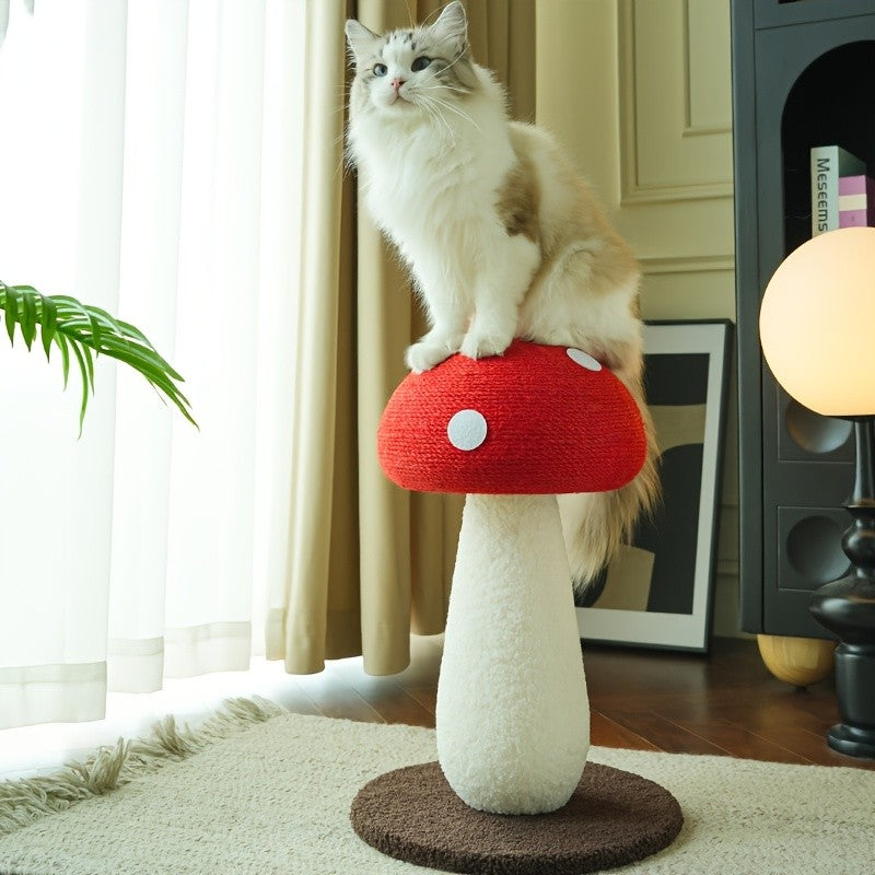 Mushroom Cat Scratcher Post – 2-Pack Sisal Claw Grinding Cat Toy, Interactive Scratching Post for Indoor Cats & Kittens, Keeps Claws Healthy & Furniture Safe