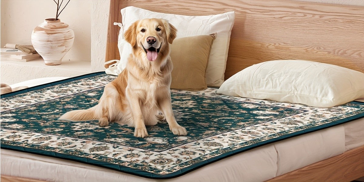 Reusable Washable Dog Pee Pads Super Absorbent Non-Slip Bohemian Style Puppy Training Pads Leakproof Whelping Potty Pads – Sizes 18x24 to 72x72 Inch 1 or 2 Pack