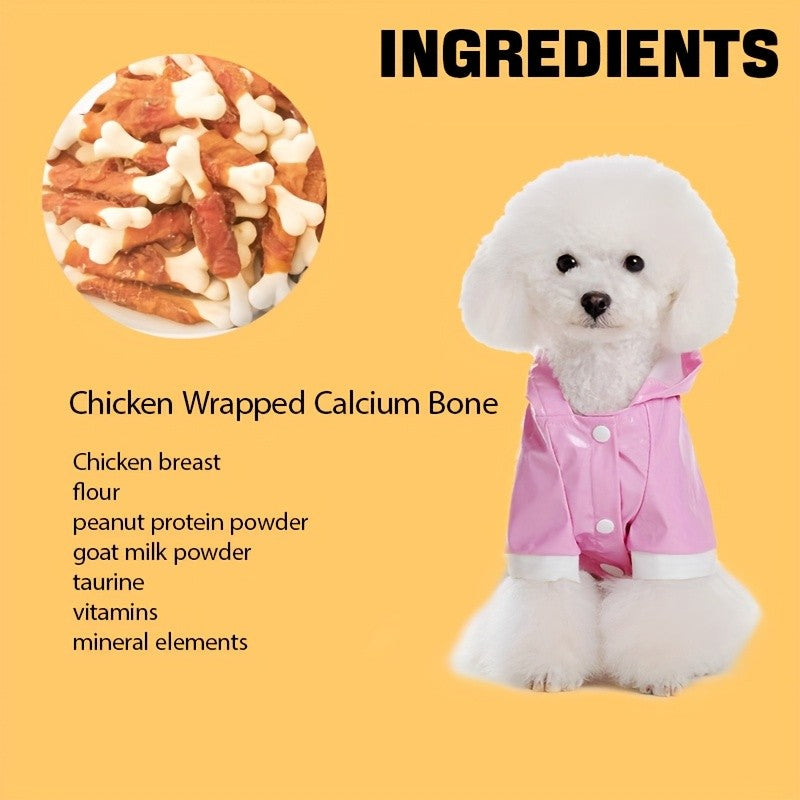 Hypoallergenic Dog Treats – Chicken & Duck Wrapped Bone Biscuits, Grain-Free, High Protein Low Fat, Easy-Digest Biscuit Core for Small Medium Large Dogs