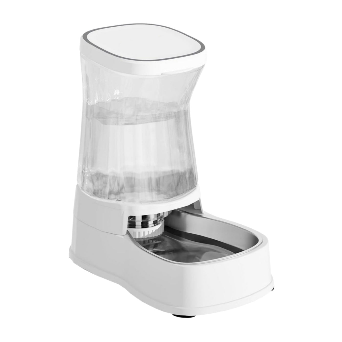 1 Gallon Gravity Pet Water Dispenser – Stainless Steel Bowl with Filter, Non-Slip BPA-Free No Electricity, Easy Clean for Cats & Dogs