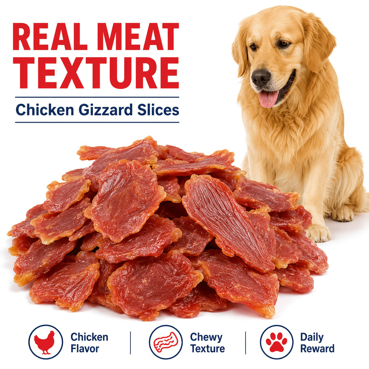 Duck & Chicken Dog Treats Variety – Chicken Egg Yolk Slices, Duck Roll Sweet Potato Chips & Duck Breast Jerky, High-Protein Easy-Digest Training Reward Snacks for Dogs