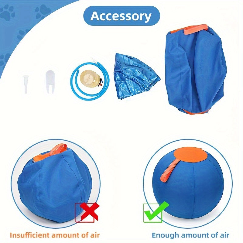 Dog Ball Toy for Small & Medium Dogs – Chew-Resistant Fetch & Training Ball, Independent Play, Shiba Inu Corgi Bulldog Golden Retriever, Blue or Orange