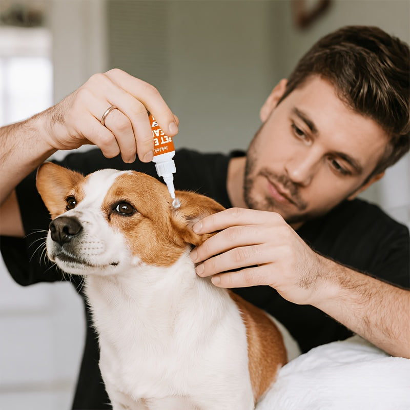 Pet Ear Cleaning Solution for Dogs & Cats – Gentle Ear Wash Liquid, Removes Earwax & Debris, Maintains Ear Hygiene, Safe for Multi-Pet Households