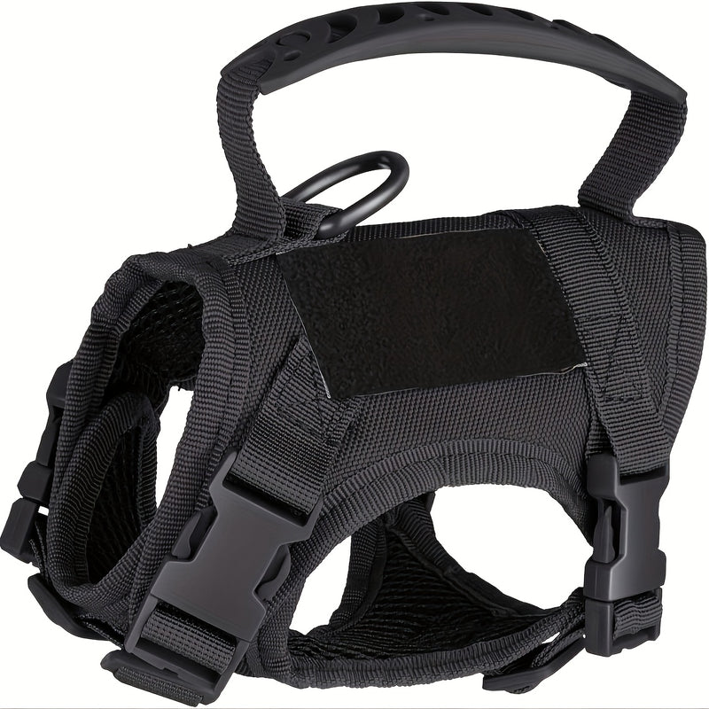 600D Cat Tactical Vest Harness Adjustable - Escape-Proof Chest Strap Vest for Cats & Puppies, Training Walking Outdoor Harness, Black Khaki Red Rose Red Mineral Green Mixed