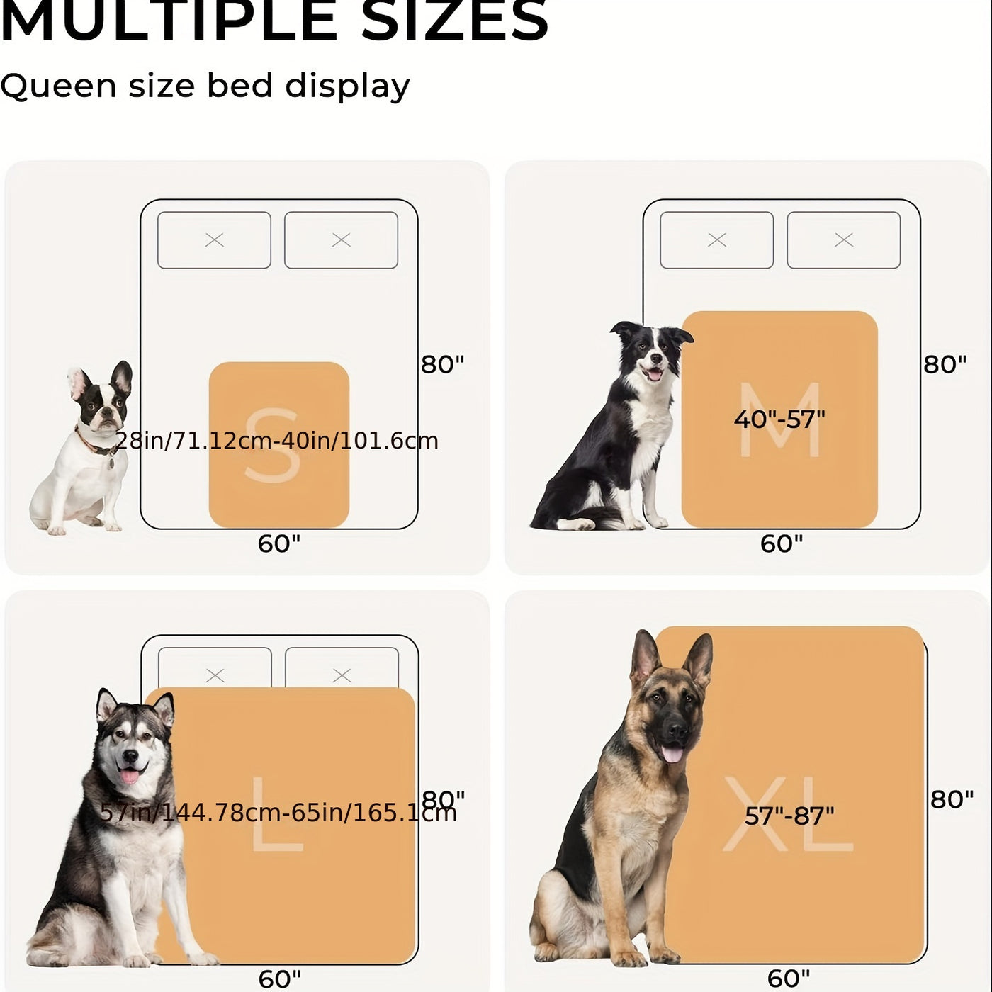 Waterproof Dog Blanket for Couch Sofa Bed - Pee Proof Washable Soft Fluffy Pet Blanket Reversible Furniture Protector, Gray Bone & Paw Print Design for Dogs Cats Small Medium Large