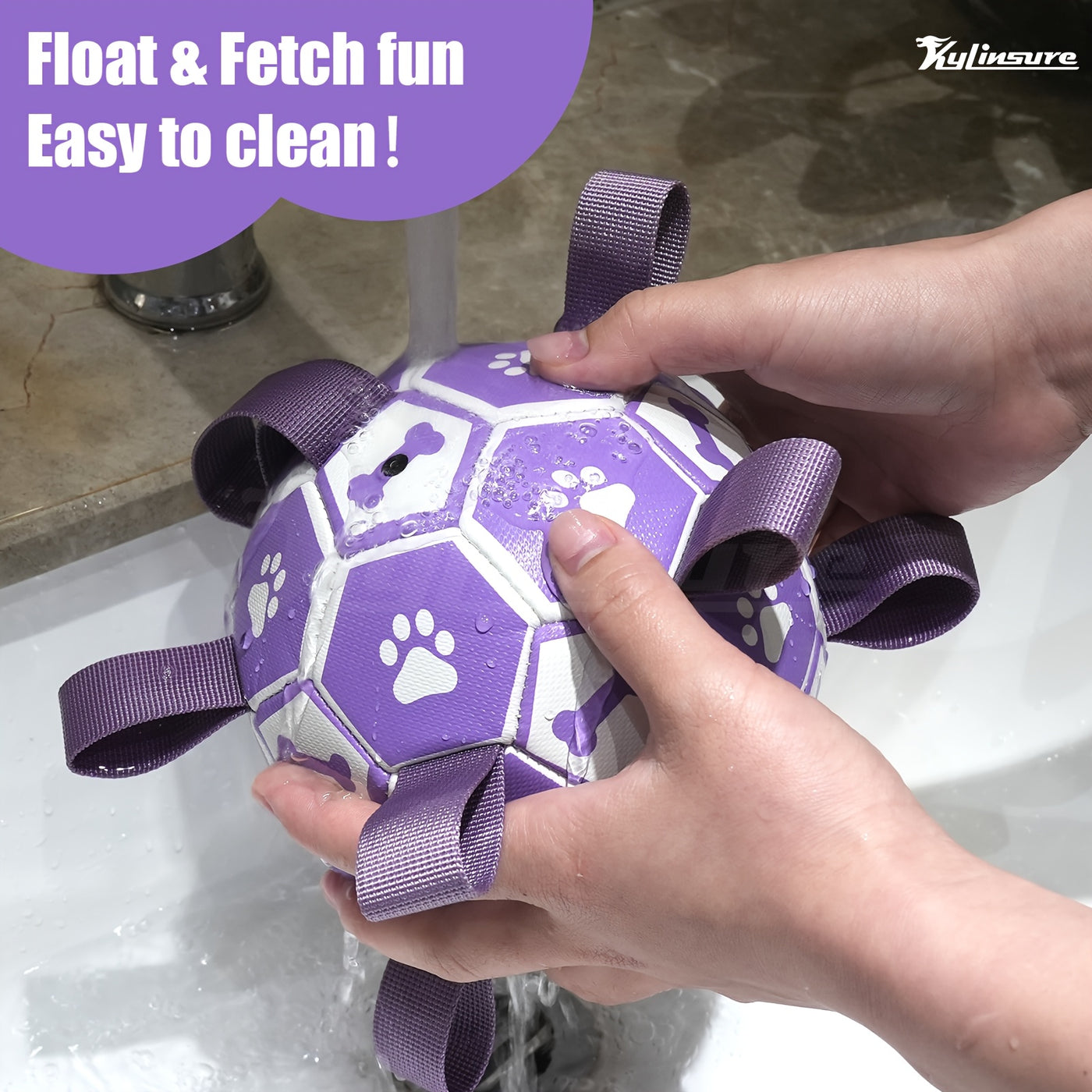 Natural Rubber Football Dog Chew Toy with Straps & Pump – Durable Interactive Fetch Ball for Teeth Cleaning, Training & Play for Small Medium Large Dogs