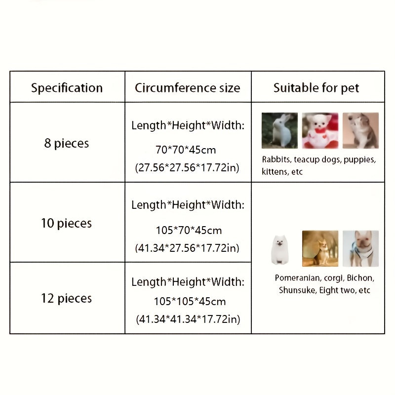 Modular Indoor Pet Playpen with Door for Cats Dogs Rabbits – Foldable Exercise Fence Pen, 10/12/16 Panel Options, Easy Assembly