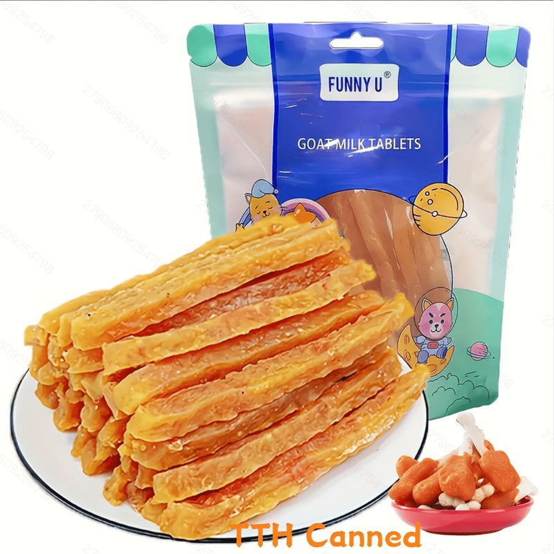 Soft Chew Dog Treats 2-Pack (2 x 100g/3.53oz) – Milk Chicken & Duck Sticks, High-Protein Easily Digestible Training Reward for Small Medium Large Dogs