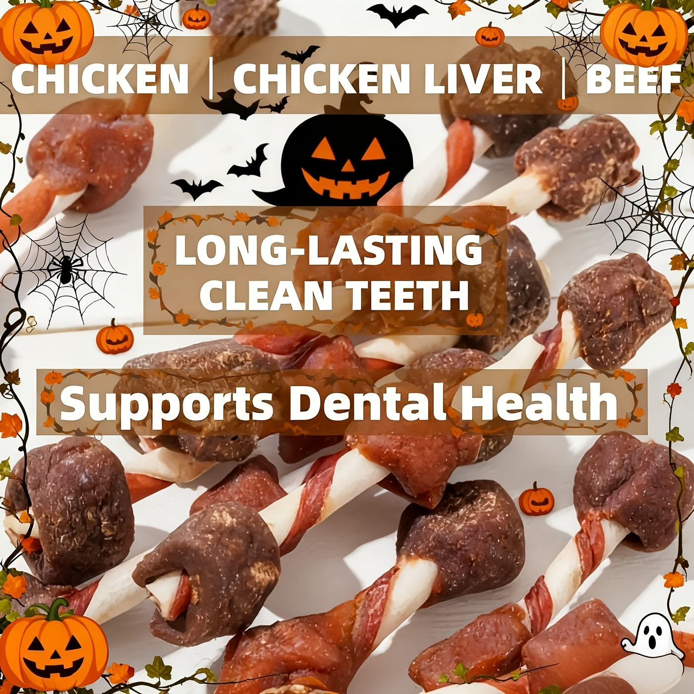 Rawhide-Free Kabob Dog Chews – Real Chicken, Beef, Duck & Liver Grilled Meat Treats, Long-Lasting High Protein Dog Chews for All Breeds, Beef Sausage / 3-in-1 / Double Duck