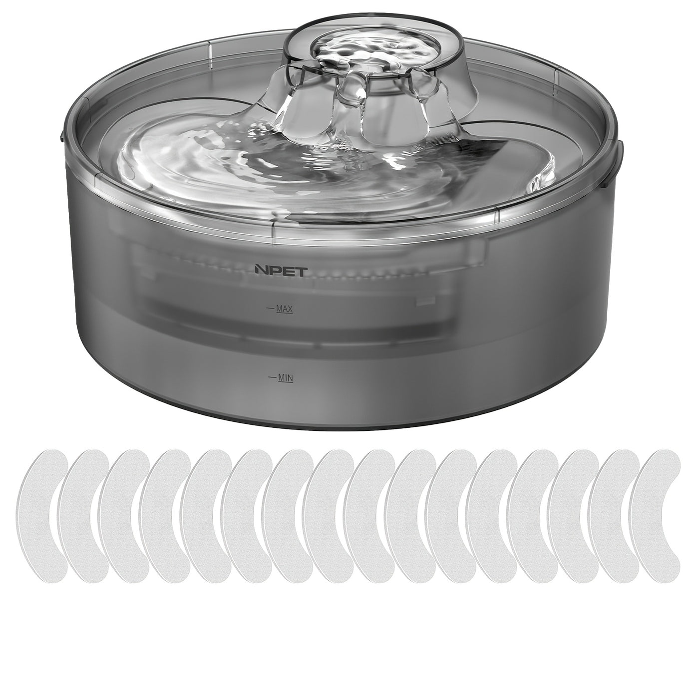 Automatic Pet Water Fountain 1.3-2 Gallon USB Low Voltage with Splatter Guard & Cleaning Kit - Dog Cat Multi-Pet Drinking Dispenser