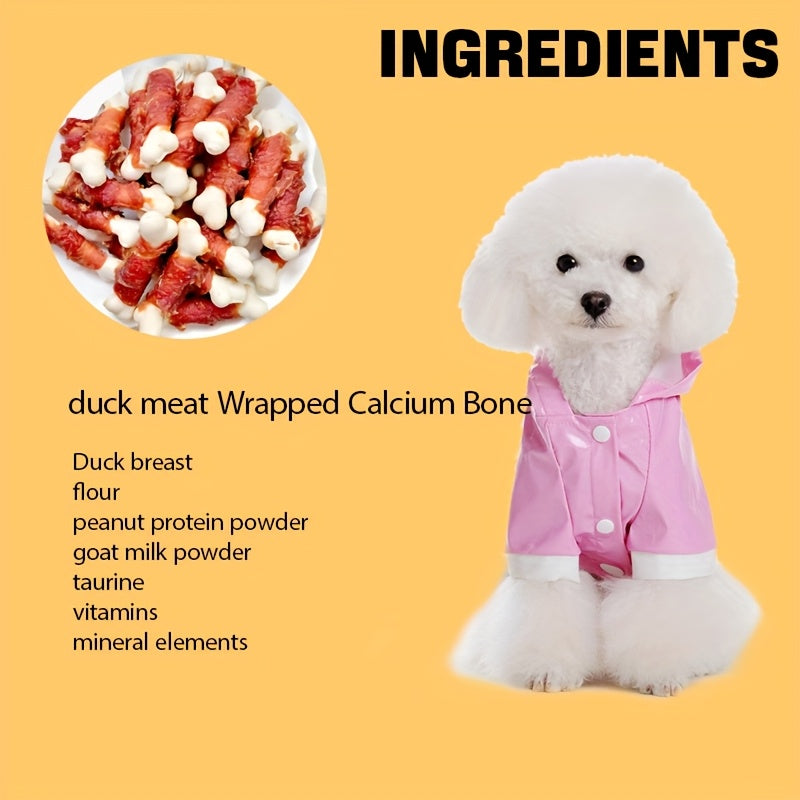 Hypoallergenic Dog Treats – Chicken & Duck Wrapped Bone Biscuits, Grain-Free, High Protein Low Fat, Easy-Digest Biscuit Core for Small Medium Large Dogs
