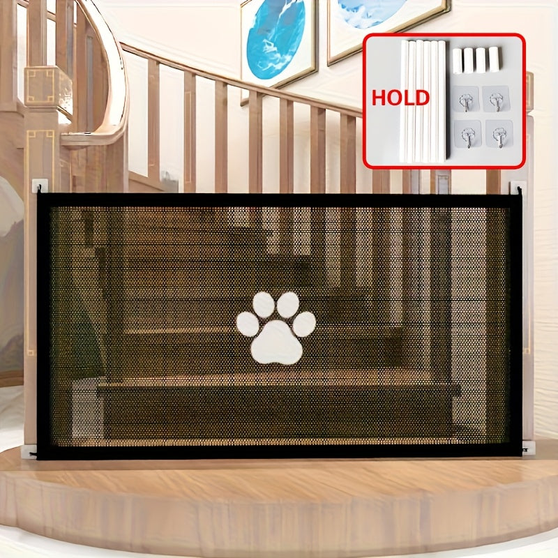 Portable Folding Pet Gate & Dog Isolation Fence – Foldable Mesh Safety Net for Indoor Dog & Cat Separation