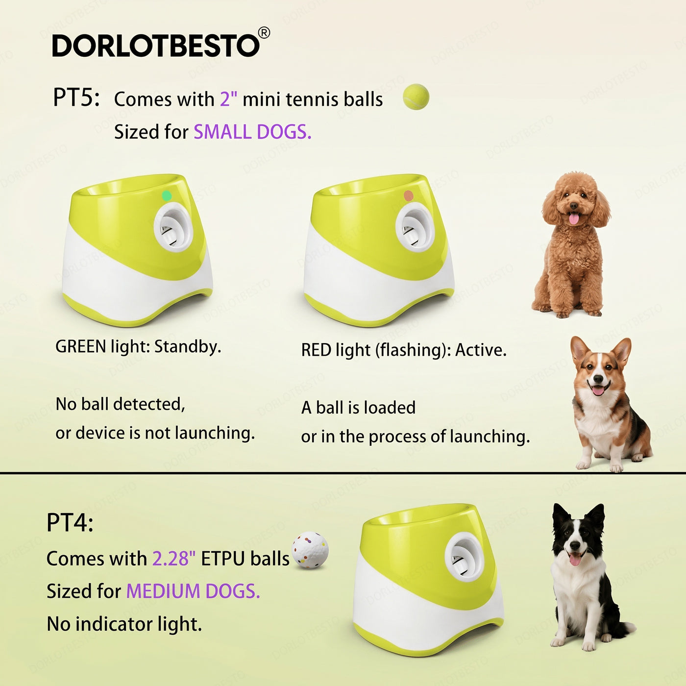 Automatic Dog Ball Launcher with Adjustable 10-30ft Range – Interactive Fetch Toy for Small & Medium Dogs with ETPU Balls & Foldable Water Bowl, Indoor/Outdoor