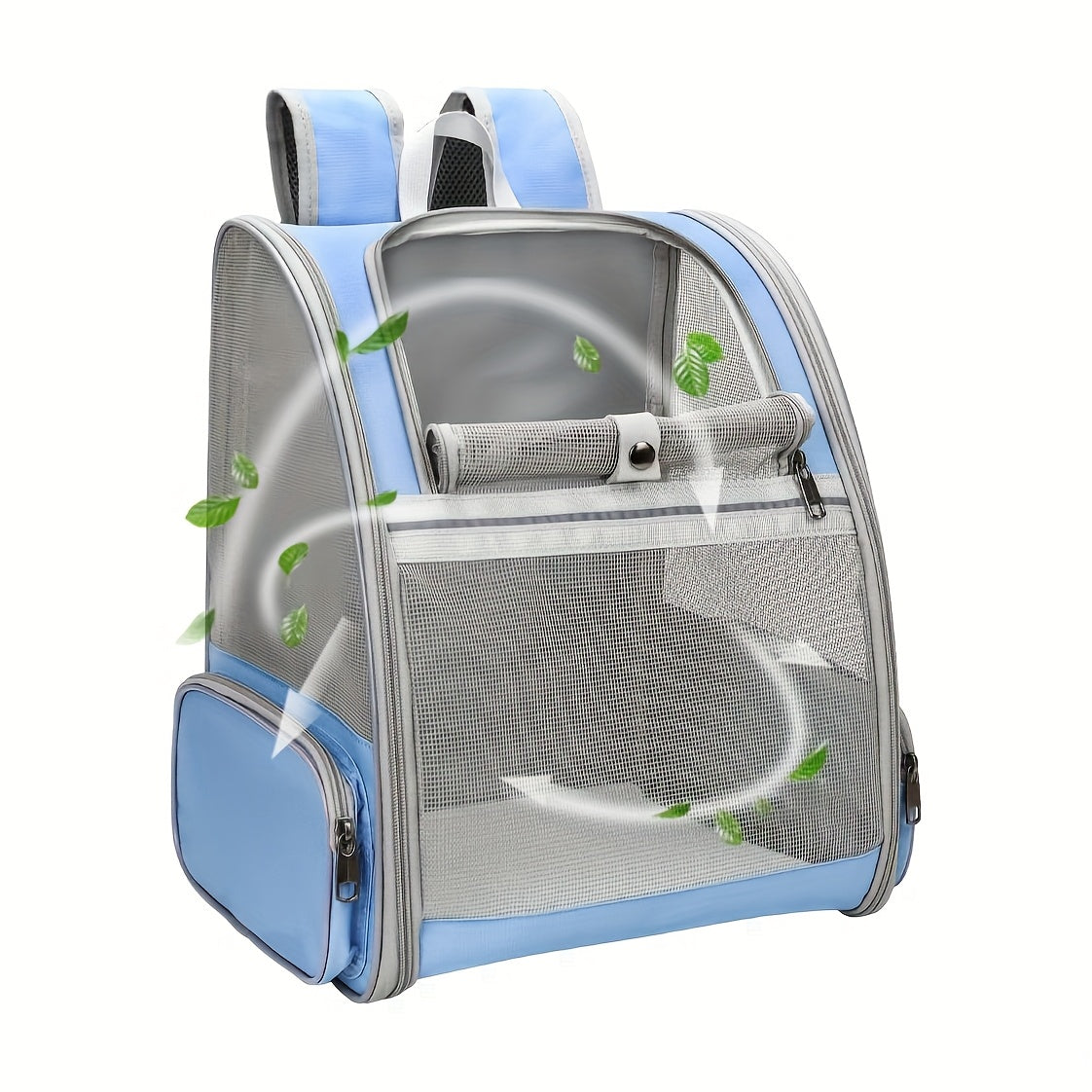 Cat Carrier Backpack – Ventilated Foldable Pet Backpack with Mesh Windows & Harness, Fits Cats up to 18lbs & Dogs up to 15lbs, Travel Hiking Car Airplane
