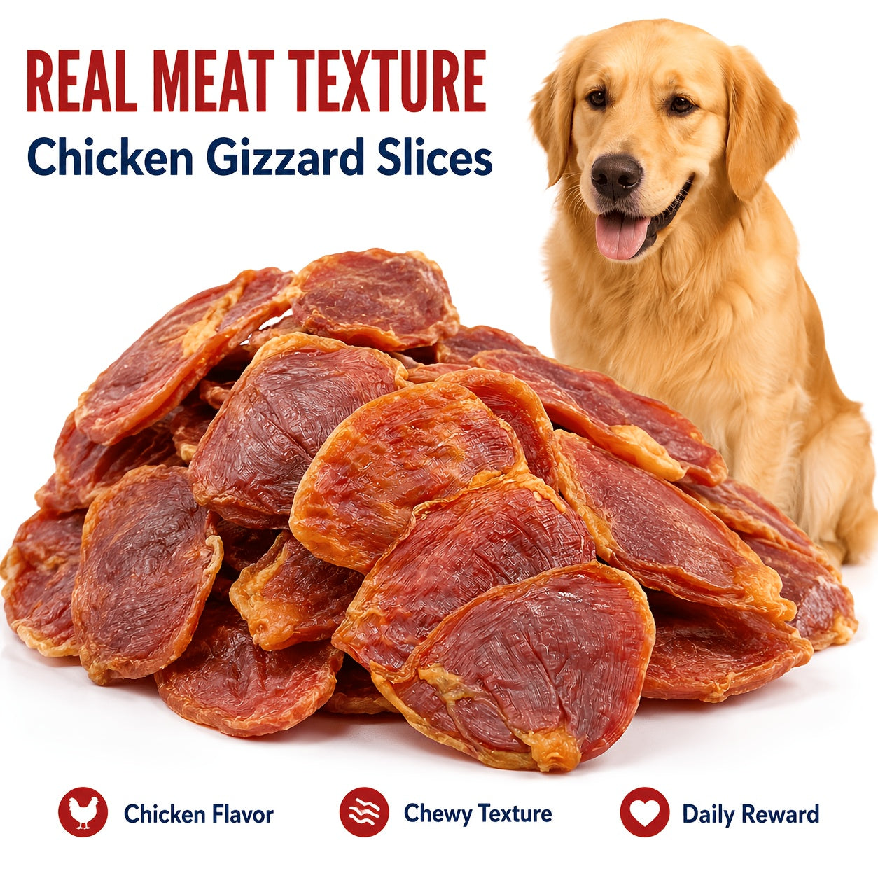 Dog Jerky Treats – Chicken Duck Beef Sausage Gizzard & Egg Yolk Variety, Single-Source Chewy Training Rewards for Dogs of All Sizes, Jerky Trial Pack Available