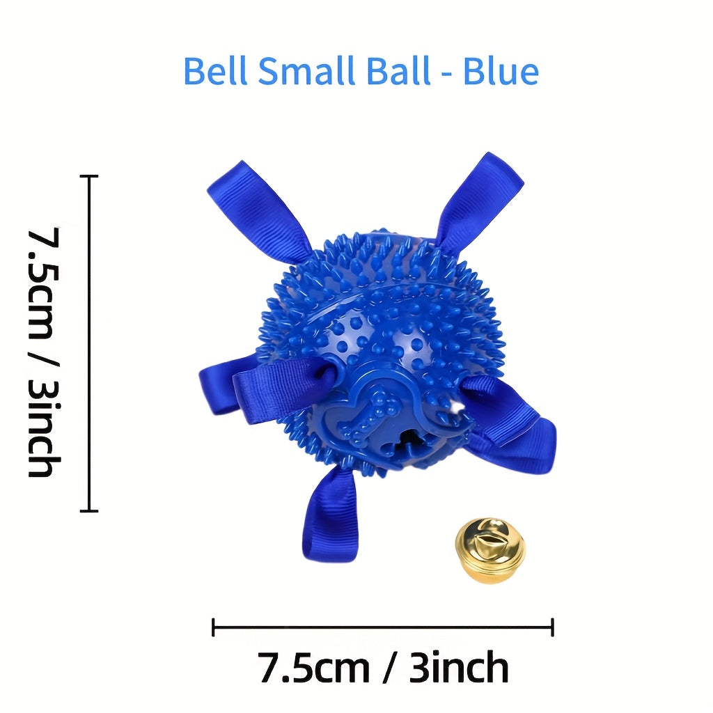 Dog Ball Toy for Small & Medium Dogs – Chew-Resistant Fetch & Training Ball, Independent Play, Shiba Inu Corgi Bulldog Golden Retriever, Blue or Orange