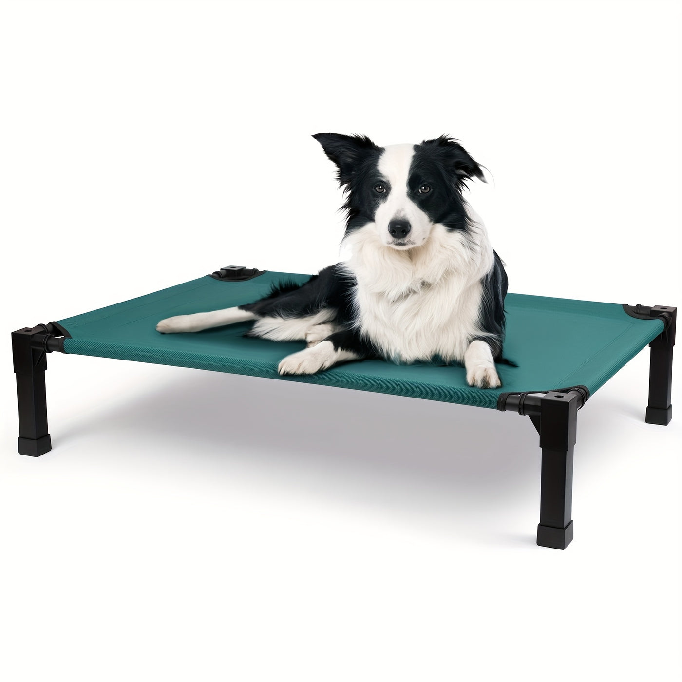 Cooling Elevated Dog Bed – Raised Dog Cot with Washable Breathable Mesh, Metal Frame & No-Slip Feet for Indoor & Outdoor Use