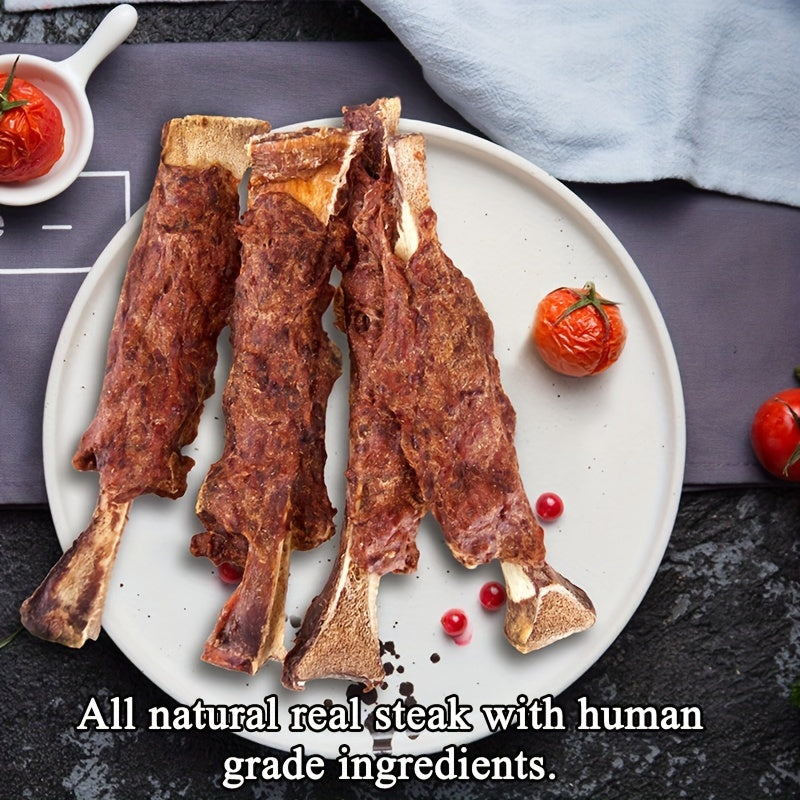 Beef Rib Dog Chews – Long-Lasting Natural Dental Chew Treats, Rich in Calcium, No Artificial Additives, for Small Medium Large Dogs, 2 / 4 / 6 / 10 Pack