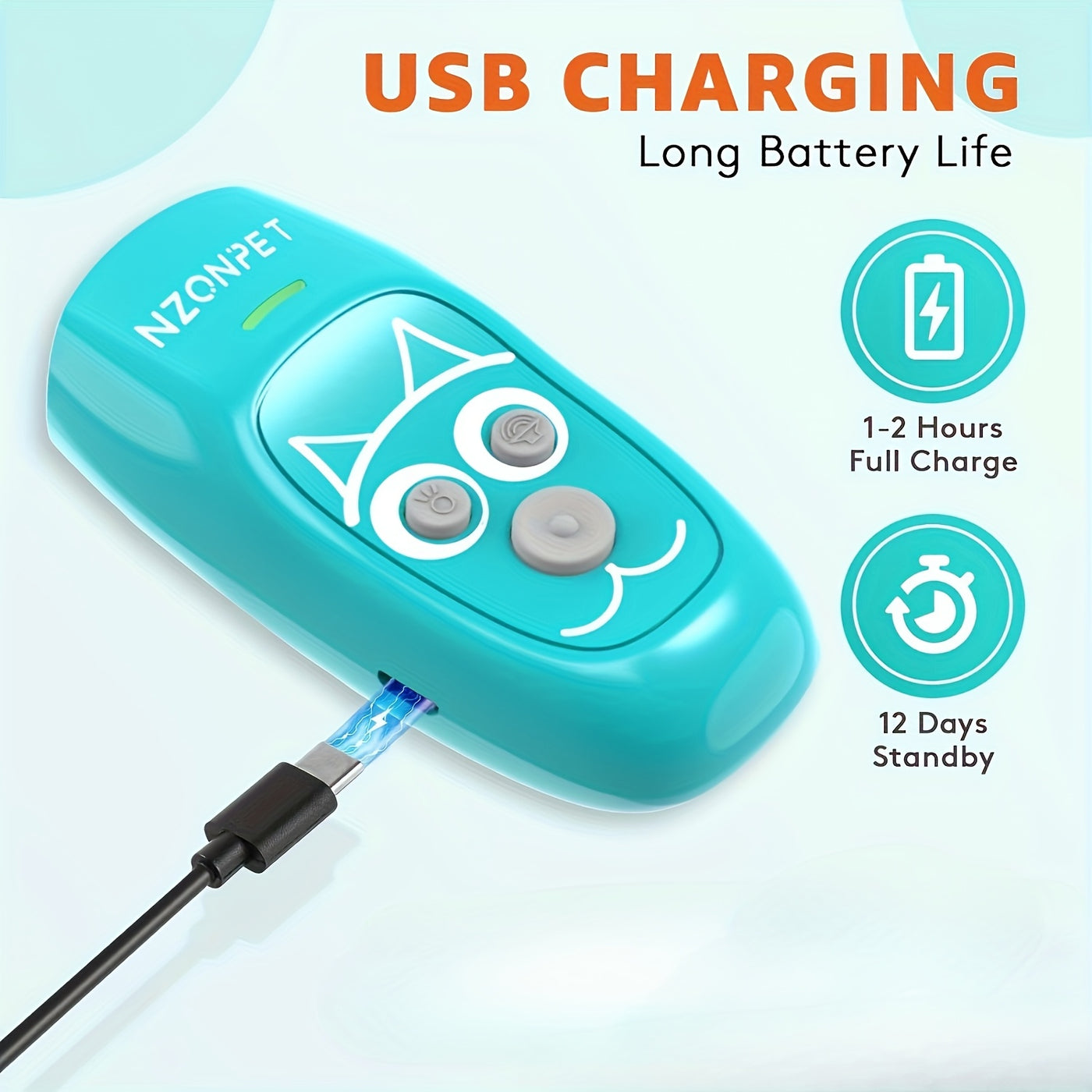 Ultrasonic Anti Barking Device 3-in-1 – Dog Bark Control & Training Tool with 3 Frequency Modes, 16.4Ft Range, Rechargeable LED Light & Wrist Strap | Green, Ginger, Black