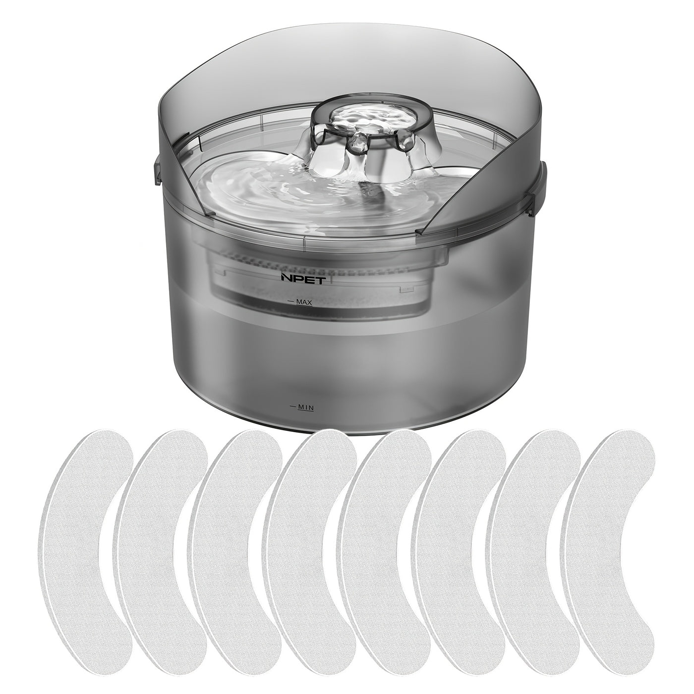 Large Dog Water Fountain 1.3-2 Gallon Triple Filtration Pet Drinking Fountain with Splatter Guard for Large Dogs & Multi-Pet Families