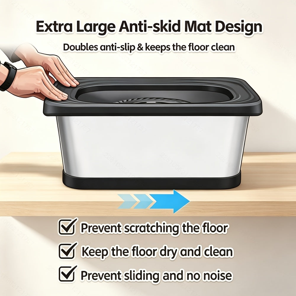 Stainless Steel Dog Water Bowl 7L Large Capacity Anti-Spill Slow Feeder - No Splash Heavy Duty Pet Bowl Indoor Outdoor