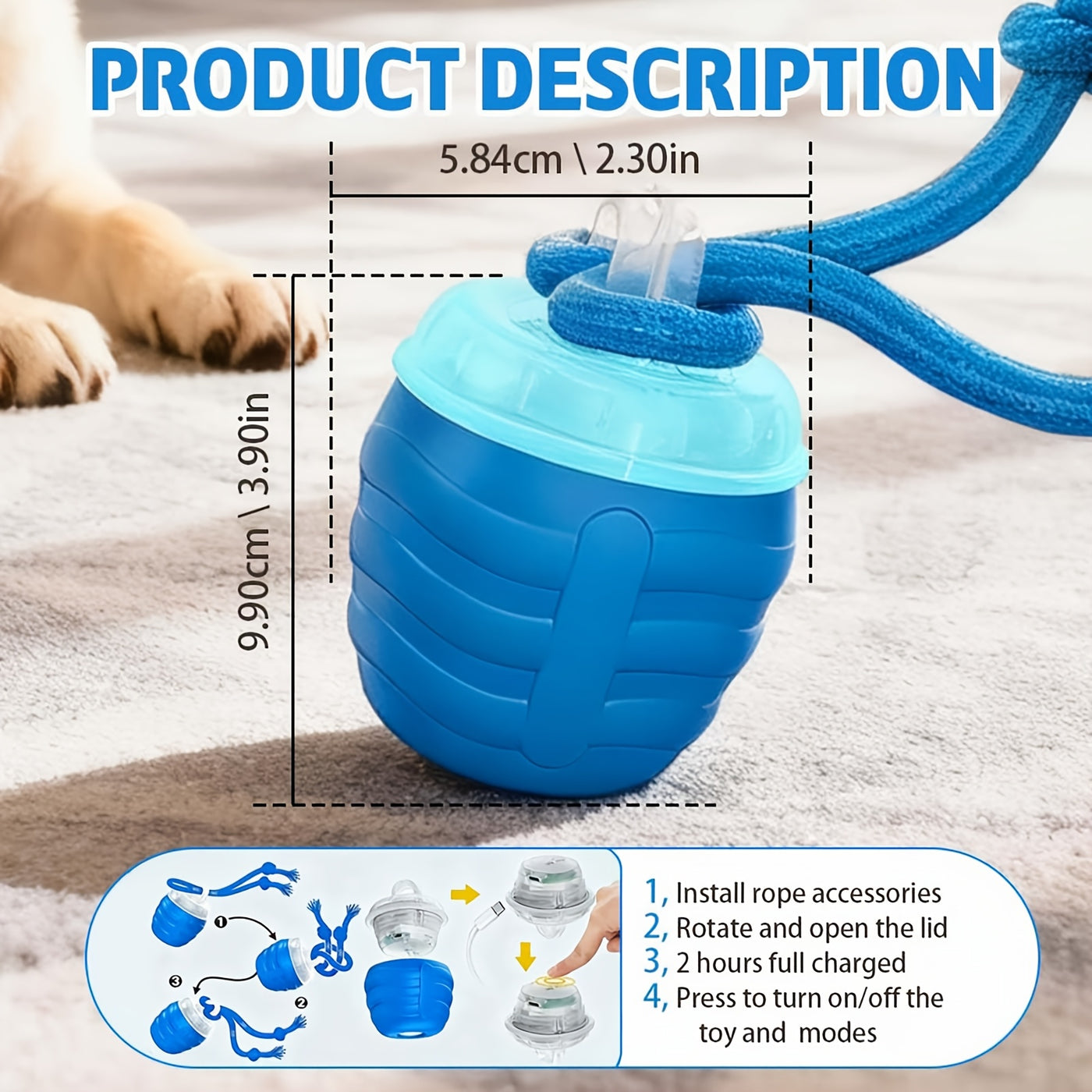 Smart Interactive Dog Toy Ball 2026 Upgraded Edition for Small Medium Large Dogs - Boosts Intelligence & Exercise Indoor Outdoor Hardwood Floor & Carpet Play with Bonus Spare Part