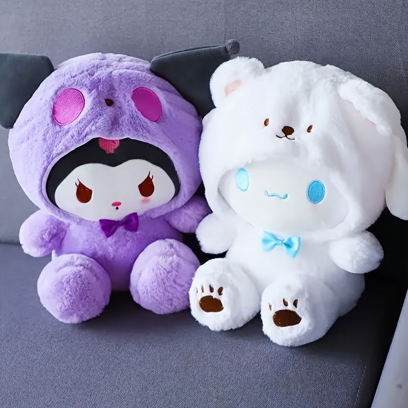 Sanrio Kuromi & Cinnamoroll Plush Dog Toy – Soft Stuffed Animal Chew Toy for Dogs, Cute Character Pet Toy No Battery Required, Purple Blue White Styles