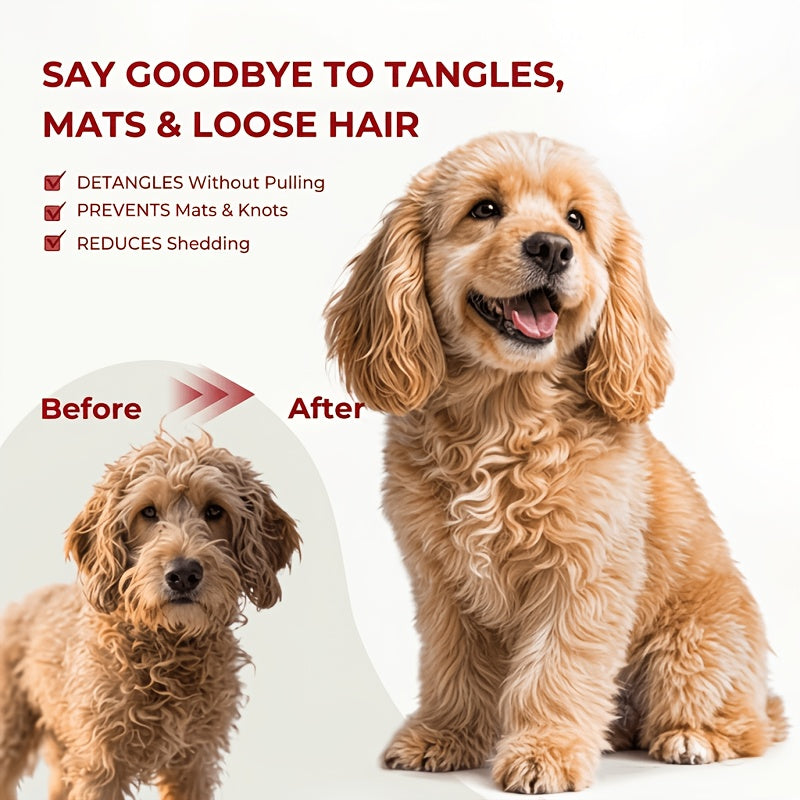 Dog Slicker Brush Professional Grooming Brush with Extra-Long Pins – Deshedding Detangling Dematting for Large Dogs, Goldendoodles Labradoodles Poodles, Buy 1 Get 1