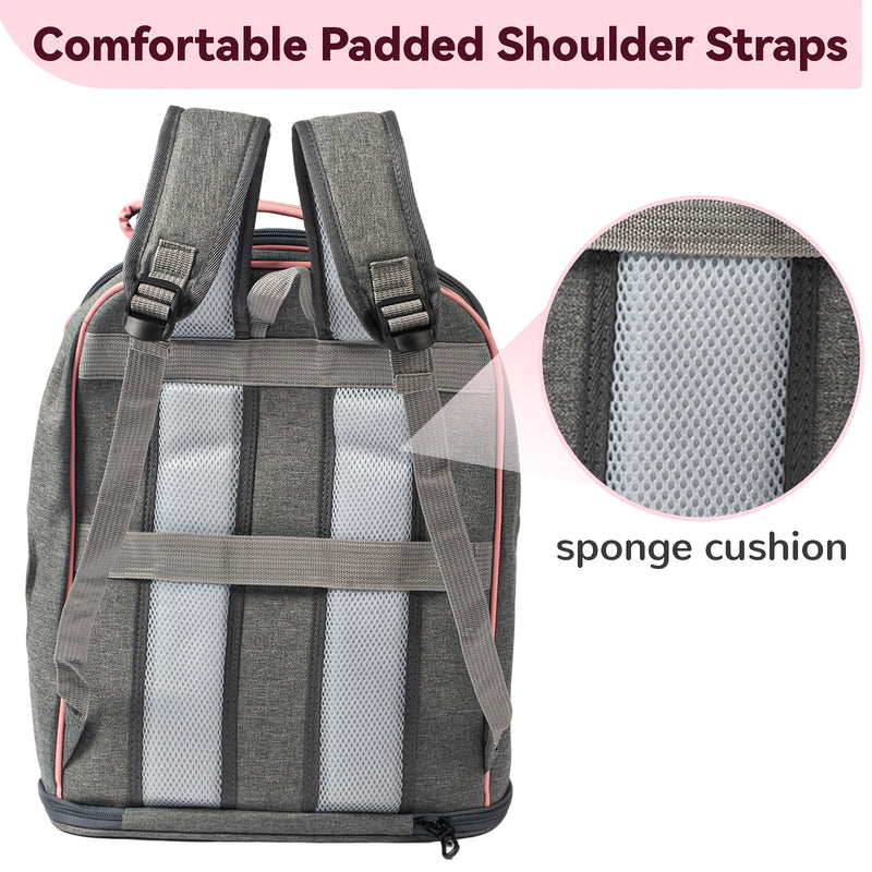 Space Capsule Pet Carrier Backpack – Transparent Breathable Travel Backpack for Cats & Small Dogs, Large Opening Zippered Design, Portable All-Season Pet Outing Bag