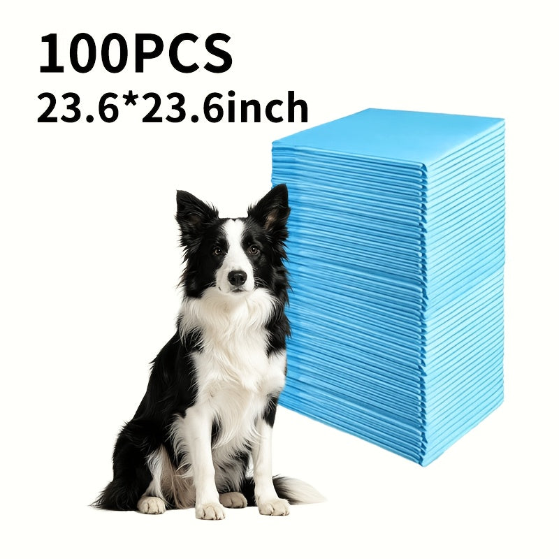 Super Absorbent Disposable Pet Pee Pads 23.6x23.6 Inch - Leak-Proof SAP Training Pads for Puppies Dogs Cats Rabbits, 50/100/200 Count Bulk Pack