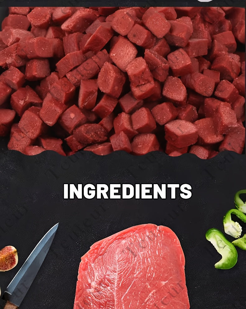Beef Stick Dog Treats – Wind-Dried Beef, Beef Tendon Sticks & Beef Blocks, High Protein Grain-Free Long-Lasting Chews for Puppies & Adult Dogs, All Breeds, 5oz