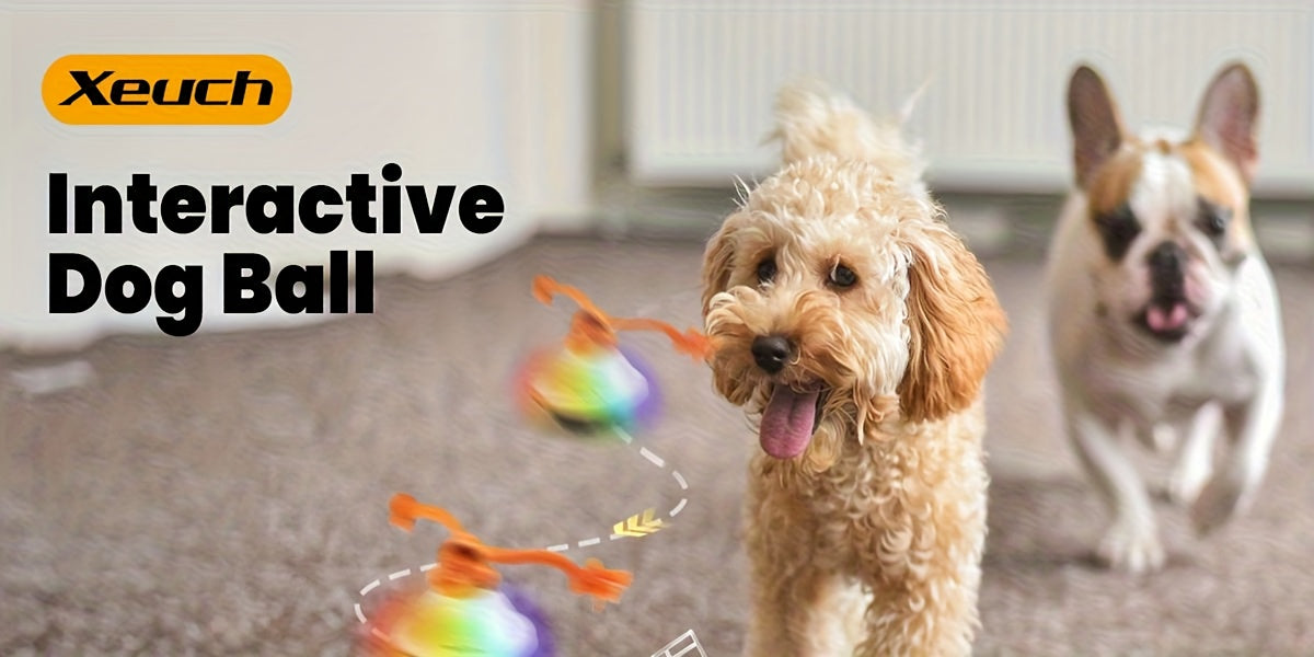 Automatic Rolling Dog Ball with Motion Sensor & Voice Recording – Interactive Rope Toy for Small & Medium Puppies, Outdoor Play, Crate Training & Teething | Green, White, Gray