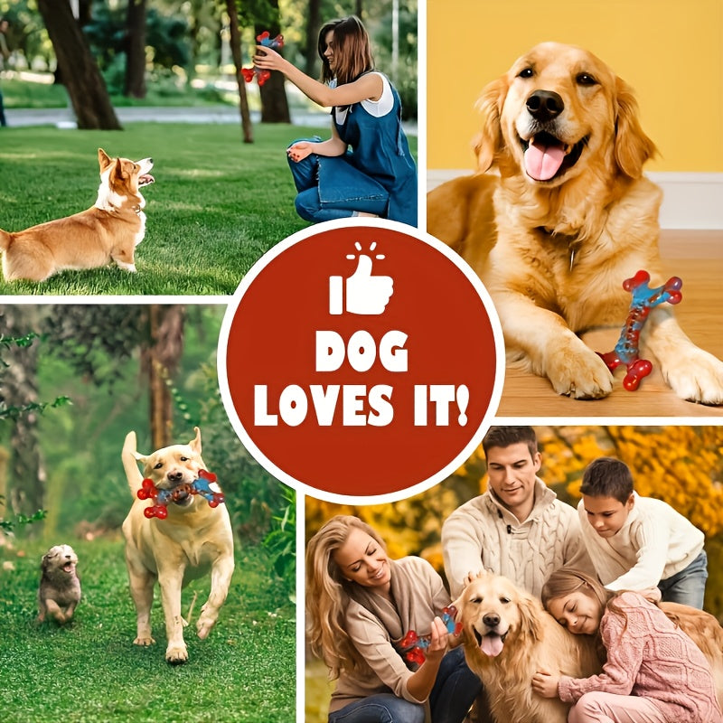Indestructible Dog Chew Toy for Aggressive Chewers Large Breed – Durable Nylon Tough Dog Toys to Keep Dogs Busy, Teething & Heavy Chewer Safe, Red