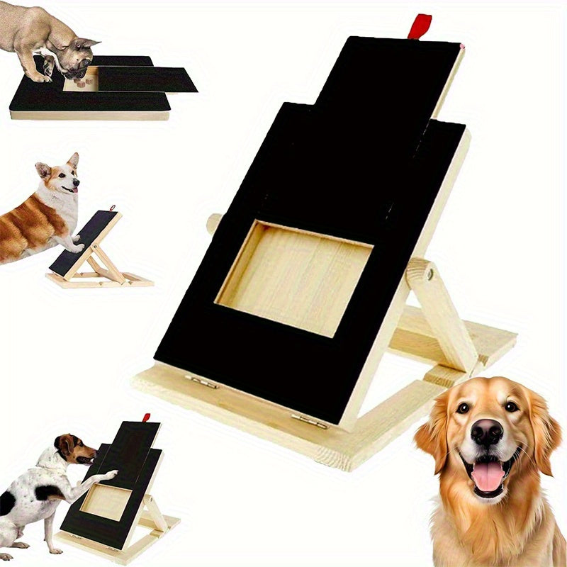 Dog Nail Scratch Pad Foldable Adjustable 3 Angles (45–65°) – Dog Nail File Scratch Board with 2 Sandpaper Sheets, Stress-Free Alternative to Dog Nail Clippers