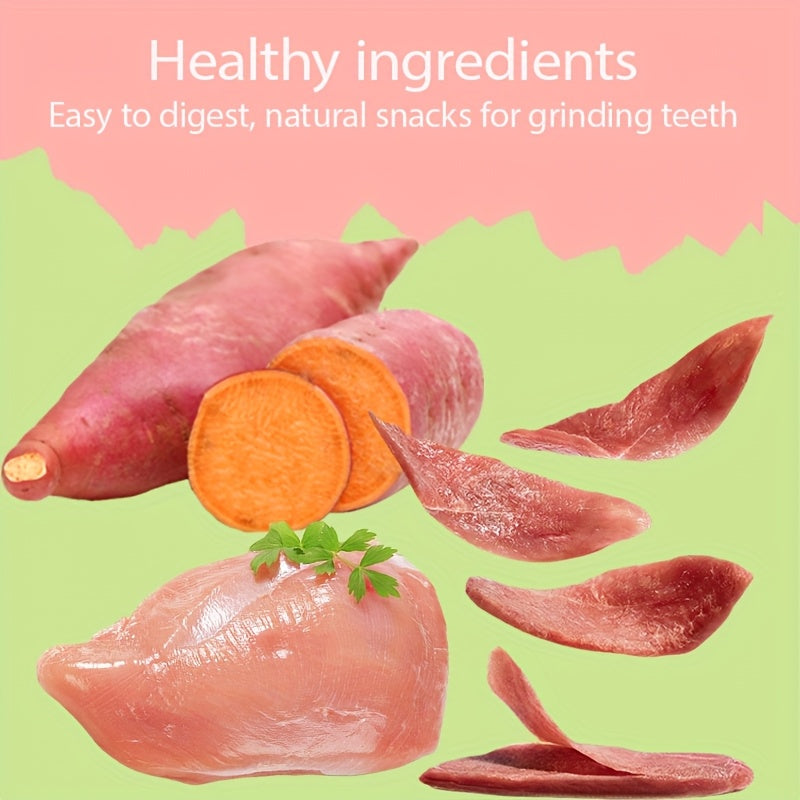 Sweet Potato Dog Treats Chicken Wrapped & Duck Wrapped Natural Training Reward Soft Chewy High-Protein Grain-Free Dog Snack 220g 7.76oz