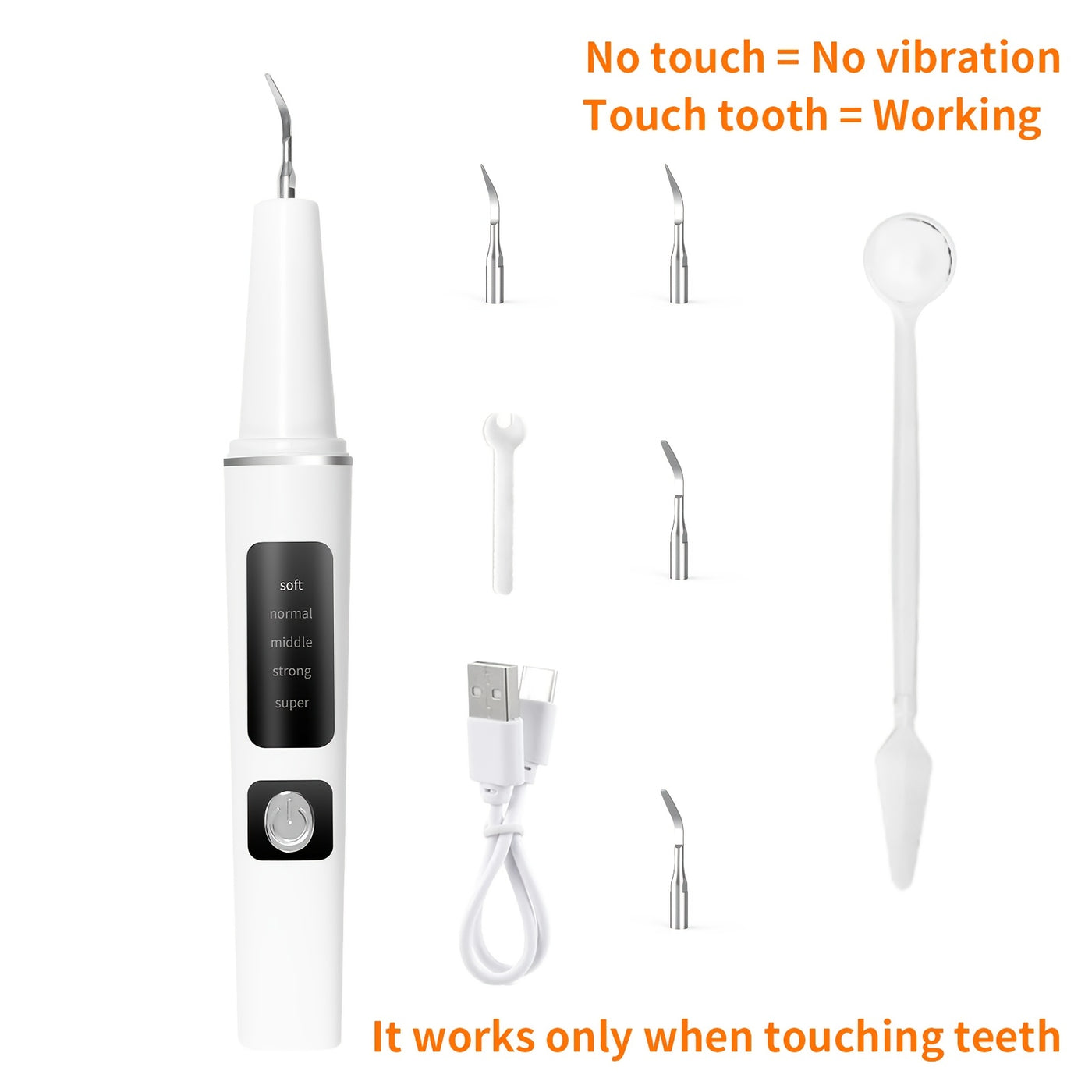 Electric Pet Teeth Cleaning Kit for Cats and Dogs USB Rechargeable – 5 Modes 4 Cleaning Heads Stain Tartar Remover