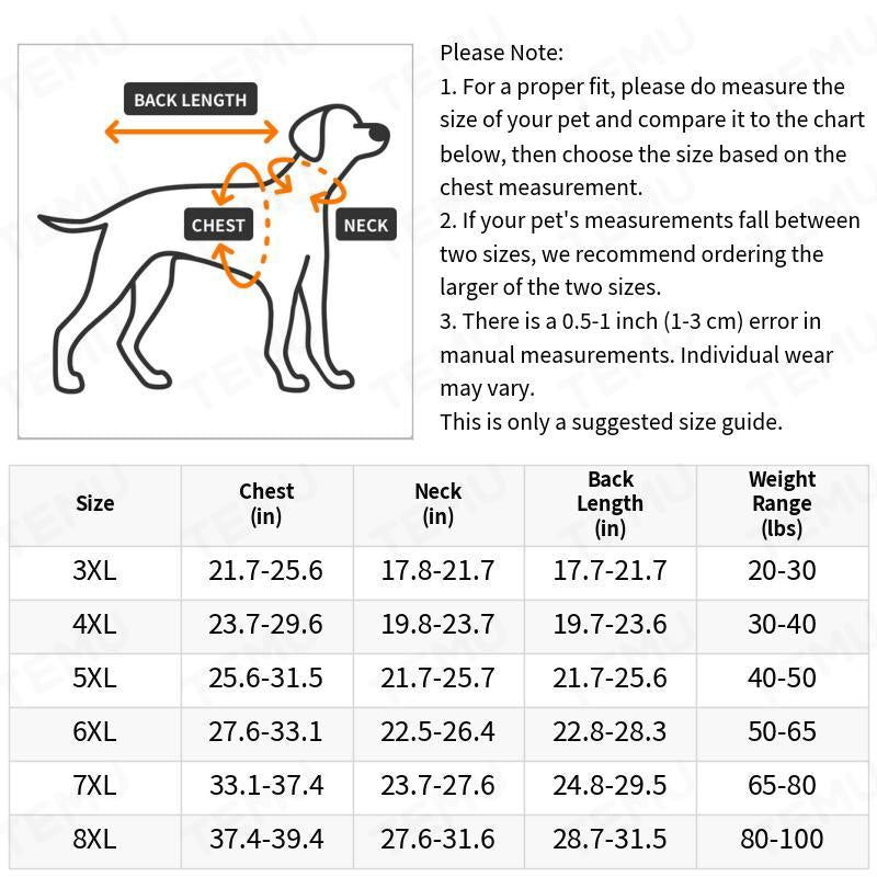 Large Dog Raincoat Dinosaur Costume Full Body – Waterproof Rain Jacket with Hood & Tail for Golden Retriever Labrador, Funny Outdoor Pet Outfit 3XL-8XL